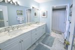 Master Bathroom With Double Sink Vanity & Granite Counter Tops